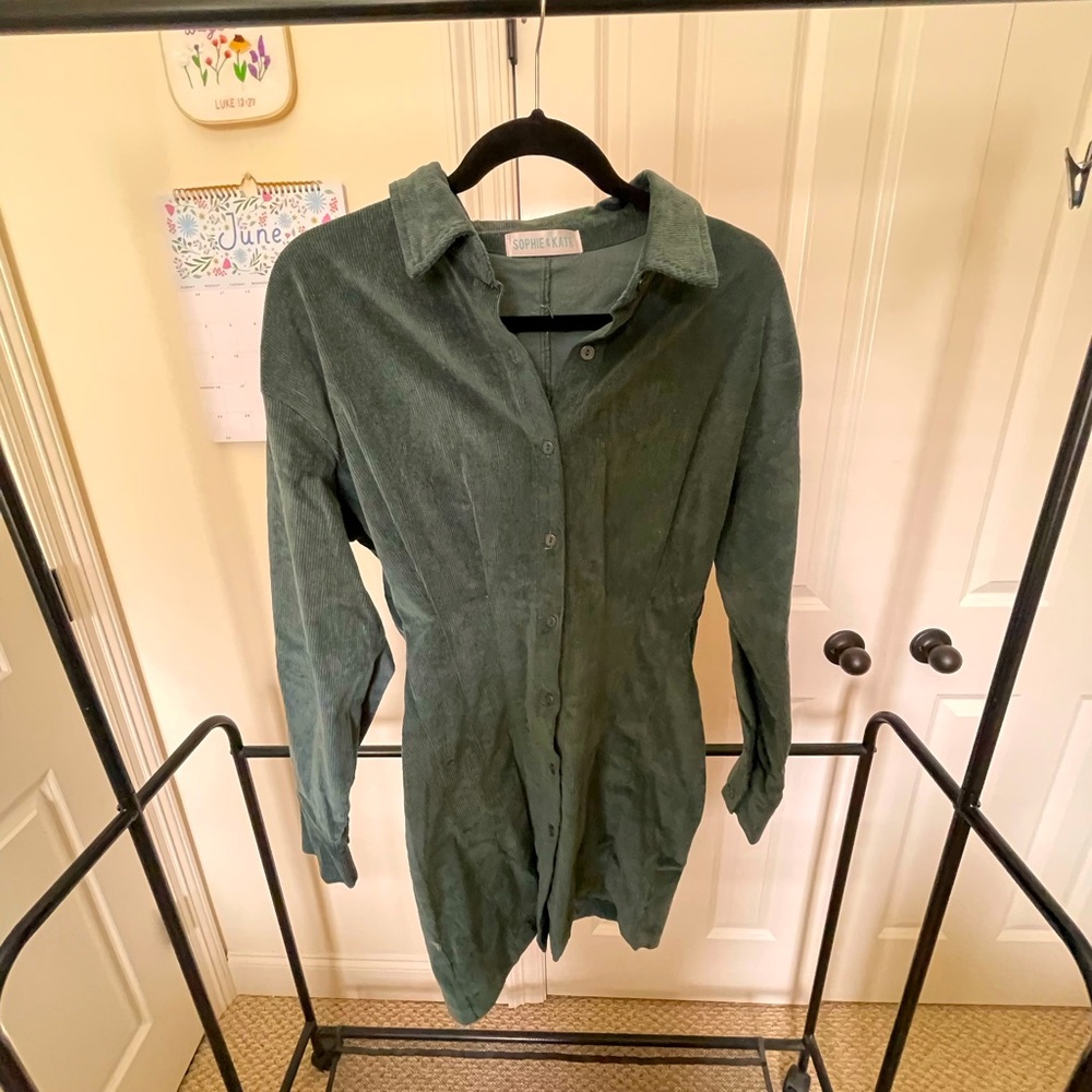 Olive and Katie Corduroy Fitted Dress